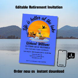 Am Cartoon des Sees ist es besser, sich zu erholen Einladung