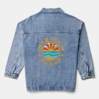 am Crystal Cove Beach Spaß Jeansjacke