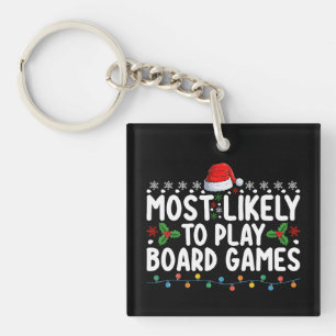 Am Ehersten Brettspiele Spielt Weihnachten Familie Schlüsselanhänger