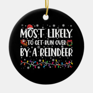 Am Ehersten Zu Weihnachten Von Einem Rentier Überf Keramik Ornament