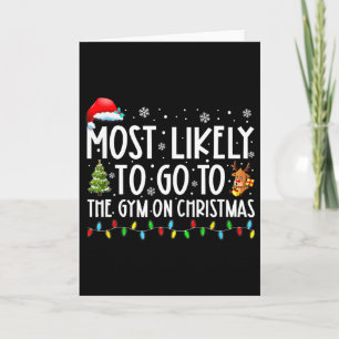 Am Ehersten Zum Fitnessstudio An Weihnachten Famil Karte