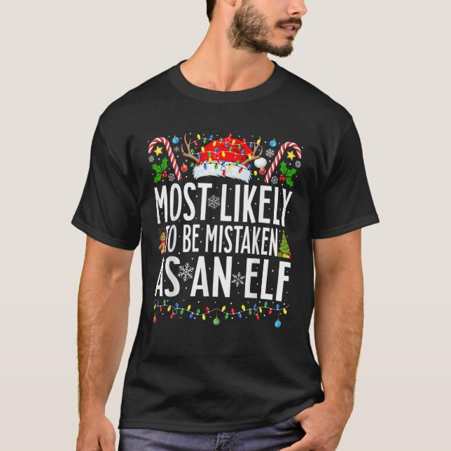 Am ehesten als Elf-Xmas-Familie verfälscht C T-Shirt (Vorderseite)