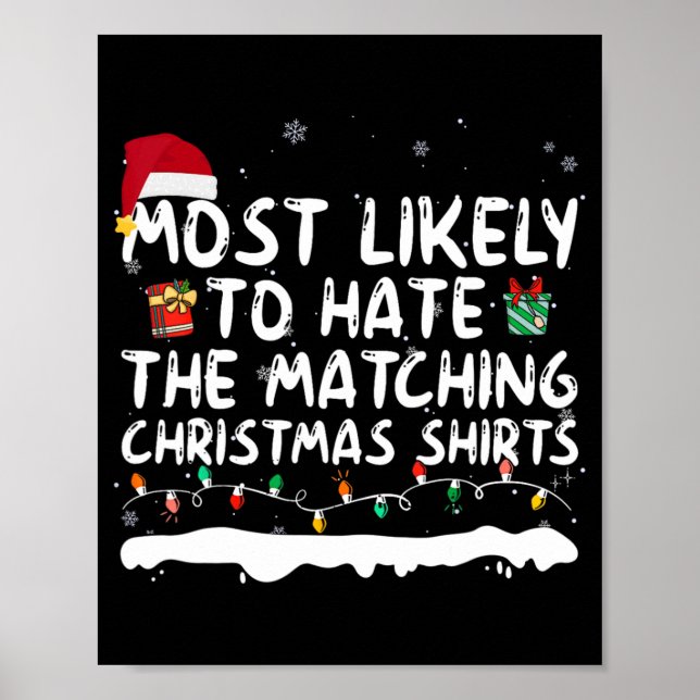 am ehesten die passenden Weihnachtsfami hassen Poster (Vorne)