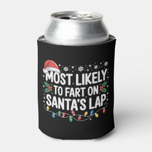 Am ehesten furzt auf dem Schoß von Weihnachtsmann Dosenkühler