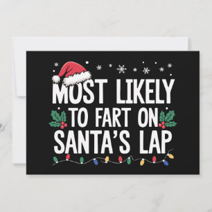 Am ehesten furzt auf dem Schoß von Weihnachtsmann Feiertagskarte