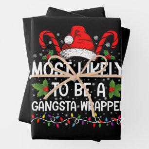 Am ehesten Gangsta-Wrapper-Familie Xmas Geschenkpapier Set