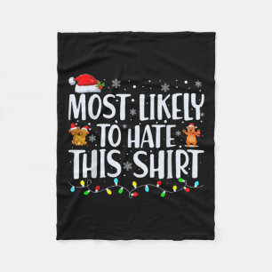 Am ehesten hasst diese Weihnachten Pajamas Familie Fleecedecke