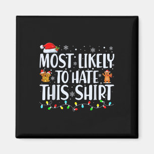 Am ehesten hasst diese Weihnachten Pajamas Familie Magnet