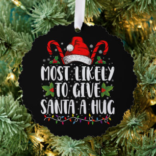 Am ehesten kann man dem Weihnachtsmann ein Weihnac Ornament Karte