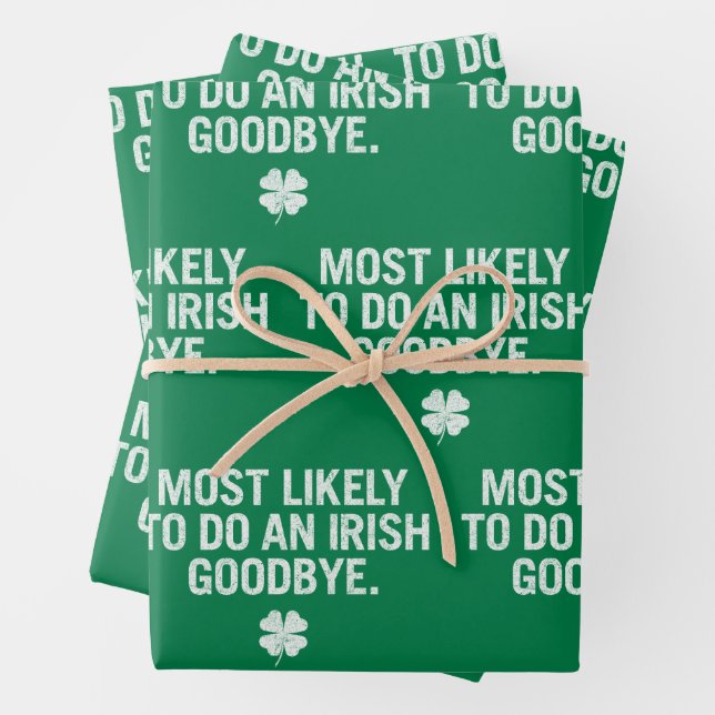 Am ehesten kann man sich von Irland verabschieden Geschenkpapier Set (Beispiel)