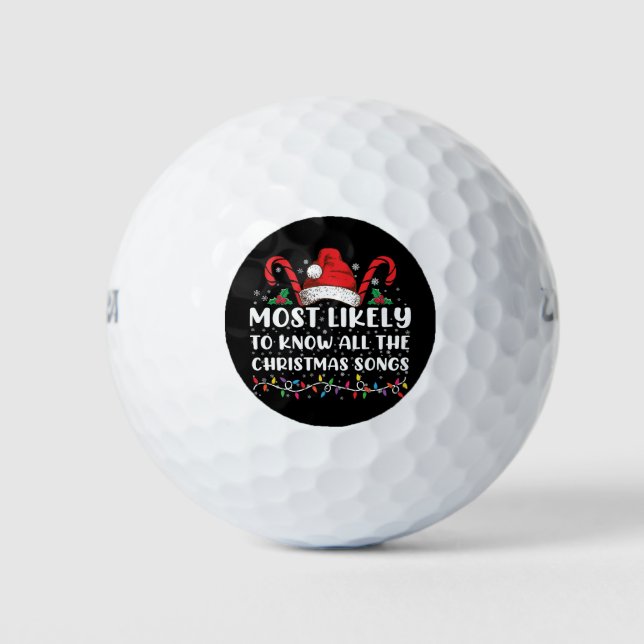 Am ehesten kennen Sie alle Weihnachtslieder Golfball (Vorderseite)