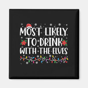 Am ehesten mit den Elfen trinken Elf trinkt  Magnet