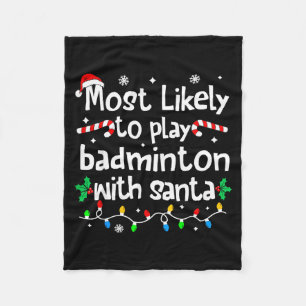 Am ehesten mit Santa C-hristma Badminton spielen Fleecedecke