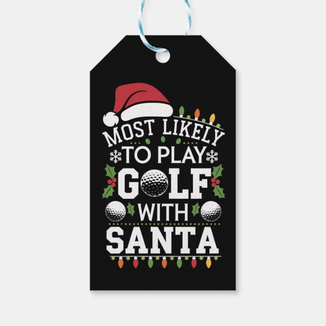 Am ehesten mit Weihnachten Golf spielen Geschenkanhänger (Rückseite)