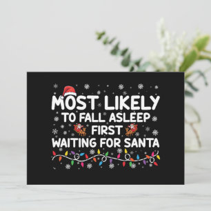 Am ehesten schläft zuerst lustige Weihnachten Fami Einladung