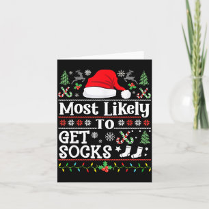 Am ehesten Socken bekommen - Familien-Weihnachts-P Karte