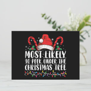 Am ehesten späht unter den Weihnachtsbaum Xmas Einladung
