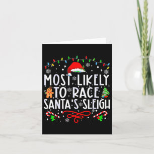 Am ehesten, um Rennaus Santas Schlitten Familienwe Karte