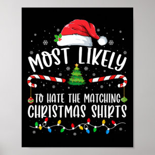Am ehesten verhasst passende Weihnachts-Spaß-Famil Poster