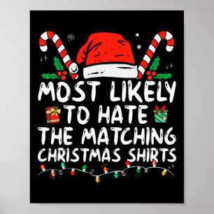 Am ehesten verhasst passende Weihnachts-Spaß-Famil Poster