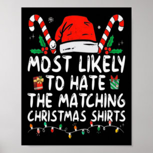 Am ehesten verhasst passende Weihnachts-Spaß-Famil Poster