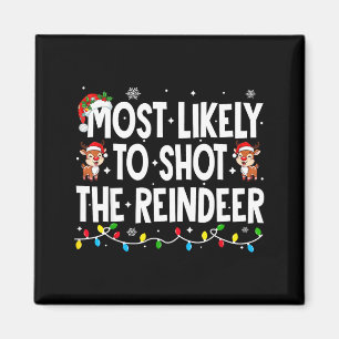 Am ehesten wird das Rentier Weihnachtsfamilien-Mat Magnet