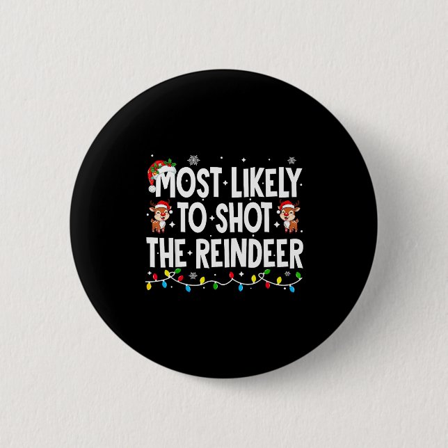 Am ehesten wird das Rentier Xmas Familien-Match ge Button (Vorderseite)