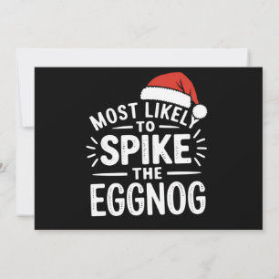 Am ehesten wird der Eggnog-Weihnachtspullover ange Feiertagskarte