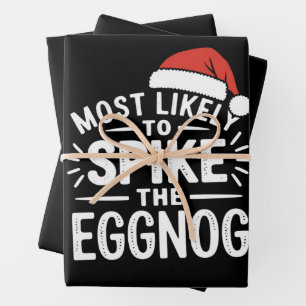 Am ehesten wird der Eierpunsch zum Weihnachtsfest  Geschenkpapier Set