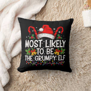 Am ehesten wird der mürrische Elf lustiges Xmas Kissen
