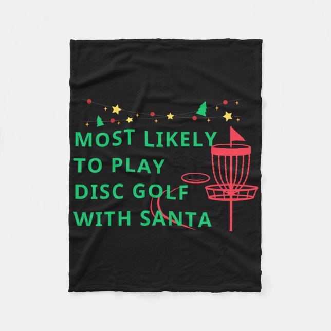 Am ehesten wird Disc Golf mit Santa Funny Chr gesp Fleecedecke (Vorderseite)