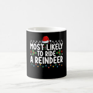 Am ehesten wird ein Rentier-Santa-Weihnachts-Ho ge Kaffeetasse
