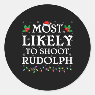 Am ehesten wird Familie Xmas den Rudolph Chris ers Runder Aufkleber