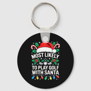 Am ehesten wird Golf mit Santa-Shirt-Familie C ges Schlüsselanhänger