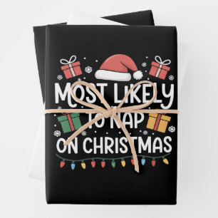 Am ehesten wird man an Weihnachten in der Familie Geschenkpapier Set