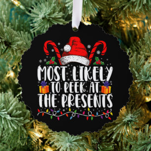 Am ehesten wird man bei den Geschenken der Familie Ornament Karte