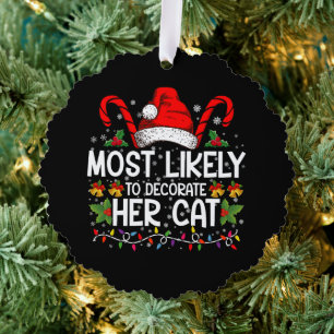 Am ehesten wird sie ihre Katzenfamilie passend dek Ornament Karte