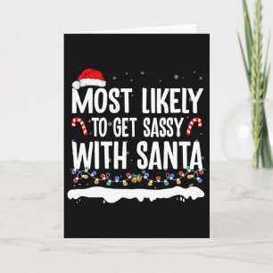 Am ehesten wird Sy mit Santa Christmas Matchin Karte