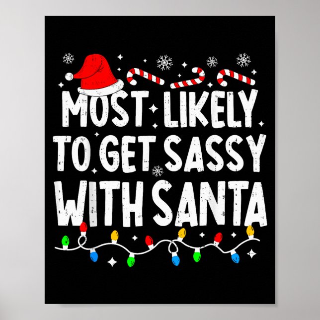 Am ehesten wird Sy mit Santa lustig passend Ch Poster (Vorne)