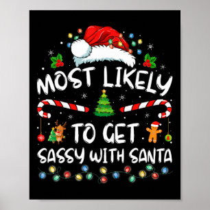 Am ehesten wird Sy mit Santa lustige Familie Chri Poster