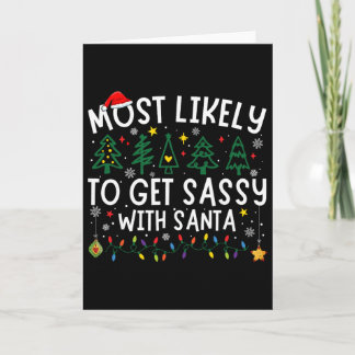 Am ehesten wird Sy mit Santa Matching Christma Karte