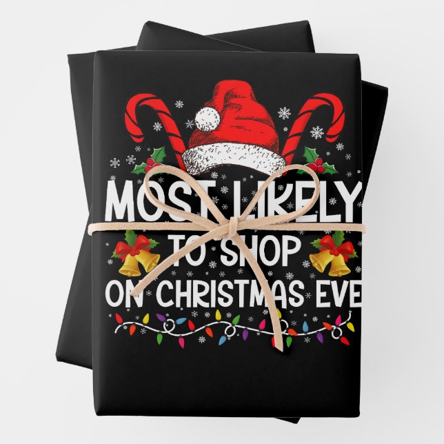 Am ehesten zu Weihnachten kaufen Geschenkpapier Set (Beispiel)