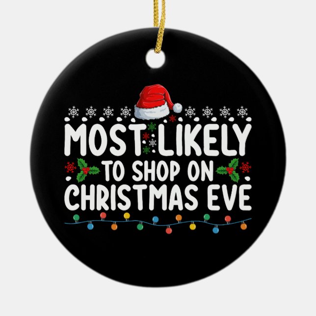 Am ehesten zu Weihnachten Urlaub zu kaufen Keramik Ornament (Vorne)