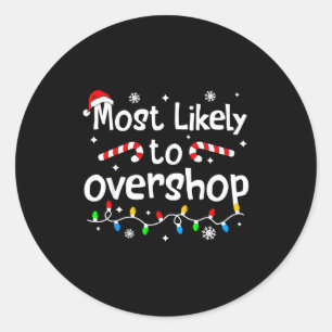 Am ehesten zum Überkaufen Shopping C-Weihnachten p Runder Aufkleber