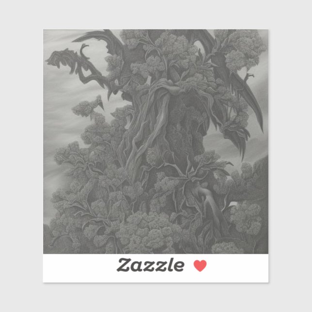 Am Ende des langen und wilden Gartens Aufkleber (Blatt)