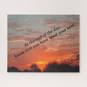 Am Ende des Tages Sonnenuntergang Inspirierend Puzzle