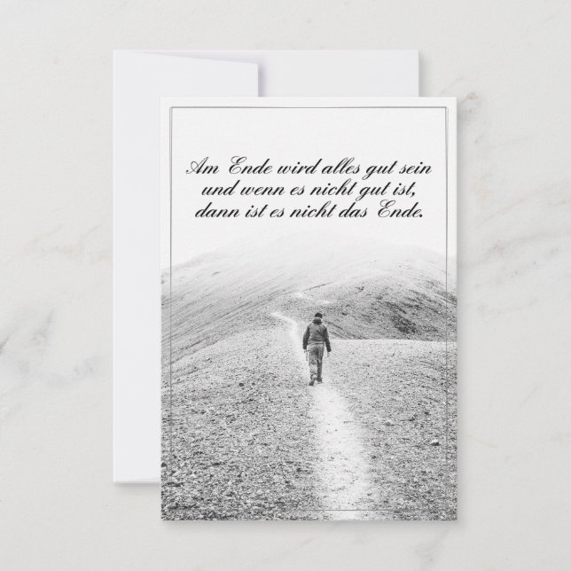 Am Ende Ende wird sich gut sein (Vorderseite)