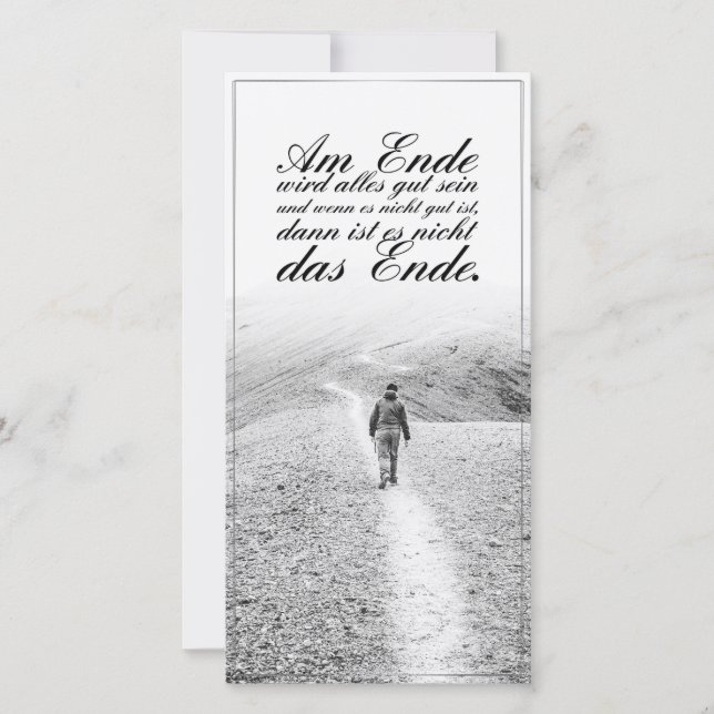 Am Ende Ende wird sich gut sein (Vorderseite)
