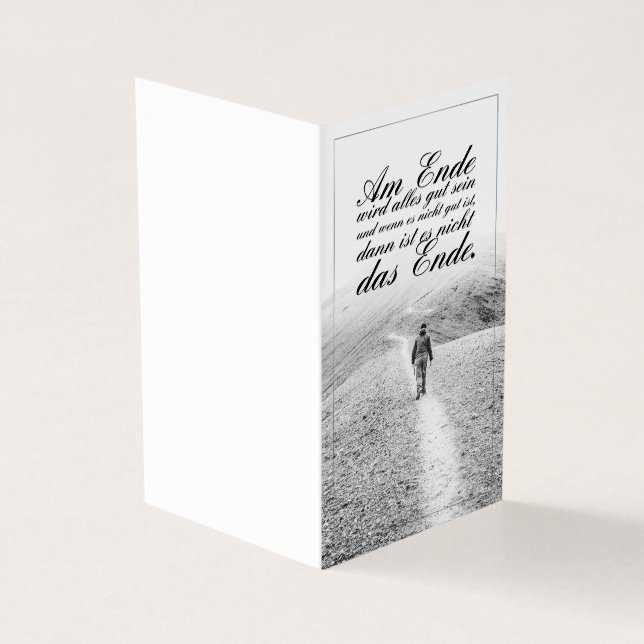 Am Ende Ende wird sich gut sein (Vorderseite)