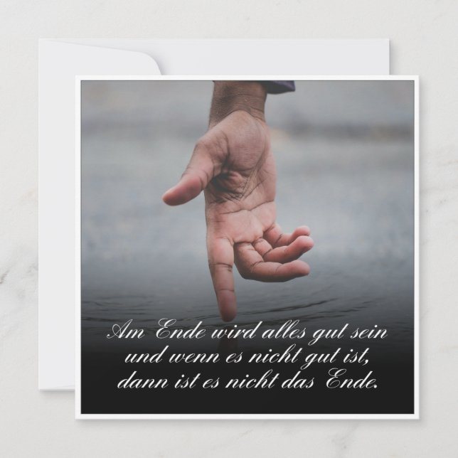 Am Ende Ende wird sich gut sein (Vorderseite)